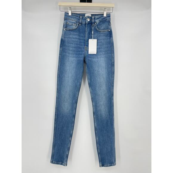 Anine Bing | NWT Beck High Rise Skinny Jeans Enamel Blue 24 - Picture 2 of 12